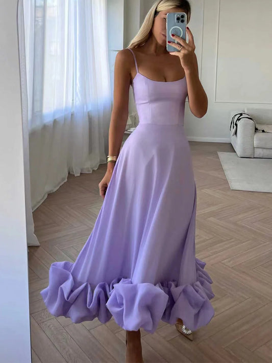 Sara® | Flounce Bustier Midi Dress