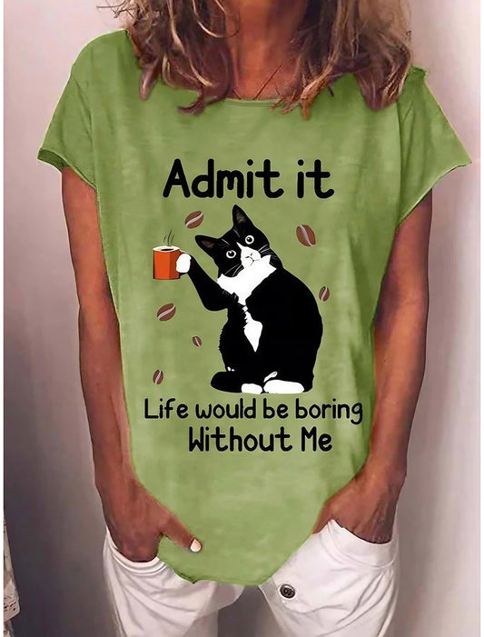 Michi® | T-Shirt "Das Leben ist langweilig ohne unsere Katzen"