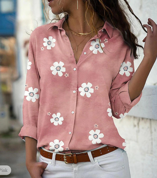 Anna® | Bluse mit Blumendruck und Knöpfen